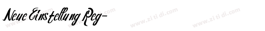 Neue Einstellung Reg字体转换
